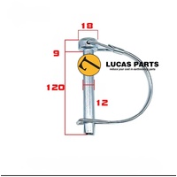 Lock Ring / Lynch Pin M12*120mm OD*L Fit for Pin OD 45-55mm