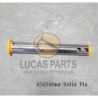 Excavator Pin 45*340mm  ID*TL, Solid Pin