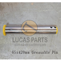 Excavator Pin 65*420mm ID*TL , Two grease holes Pin