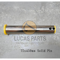 Excavator Pin 75*450mm  ID*TL,  Solid Pin