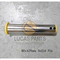 Excavator Pin 80*420mm  ID*TL No Grease Hole Solid Pin