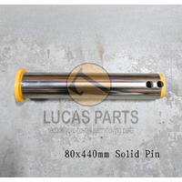 Excavator Pin 80*440mm  ID*TL No Grease Hole Solid Pin