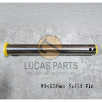 Excavator Pin 80*650mm ID*TL , Solid Pin