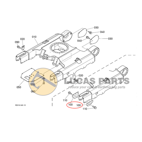 Track Guide/Guard One Pair KX161-3  PN RD41121180 