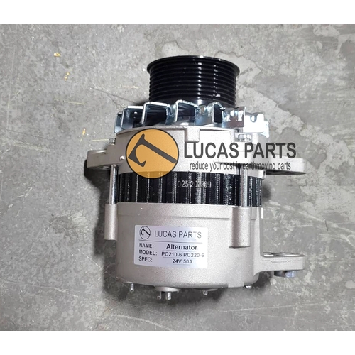 Alternator 24V 50A PC200-6 PC210-6 PC220-6 PC230-6 PC250LC-6  PN 600-821-6190 Aftermarket