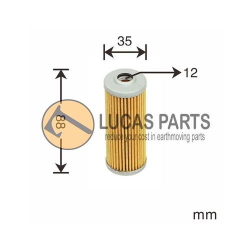 Fuel Filter VIO15 VIO17 VIO20 VIO20-3 EX17-2 EX22 EX25-2 EX27U EX30 EX33MU EX35 EX40 EX50 EX55 EX58 ZX16 ZX18 ZX25 ZX30 ZX35 ZX40 ZX50 PC10 PC20 PC30