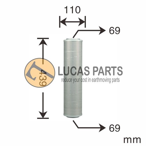 Hydraulic Return Filter EX90-1 EX100-2/3/5 EX1000 EX100M-2/3/5 EX100WD-1/2/3 EX120-1/2/3/5 EX130