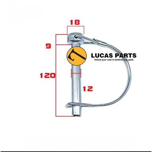 Lock Ring / Lynch Pin M12*120mm OD*L Fit for Pin OD 45-55mm