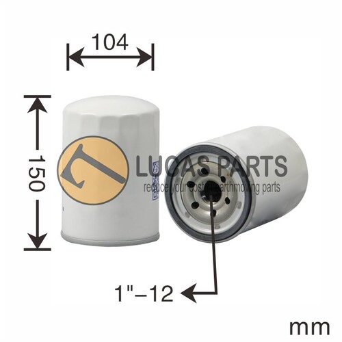 Oil Filter EX90-1 UH04-7 KH100 KH120 KH150 EX100/M-2/3/5 EX105 EX110-5 EX120-1/2/3/5 EX130-5 EX150-1/5 EX160-5