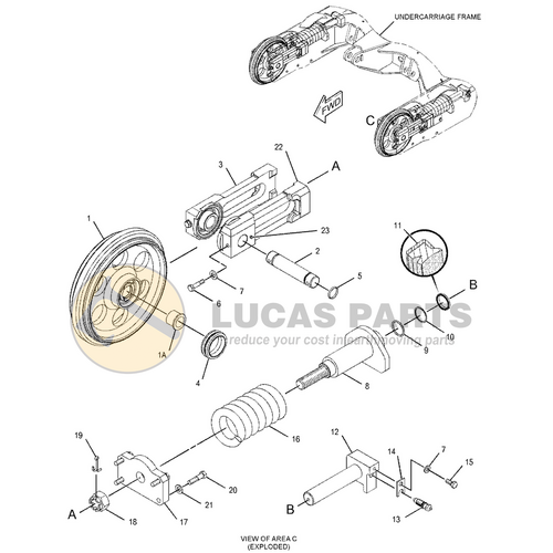 Track Adjuster/Recoil Spring Assembly CAT303.5 CAT303CR CAT303.5E2 CAT303CCR