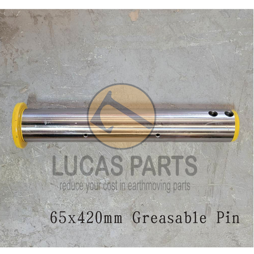 Excavator Pin 65*420mm ID*TL , Two grease holes Pin