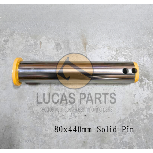 Excavator Pin 80*440mm  ID*TL No Grease Hole Solid Pin