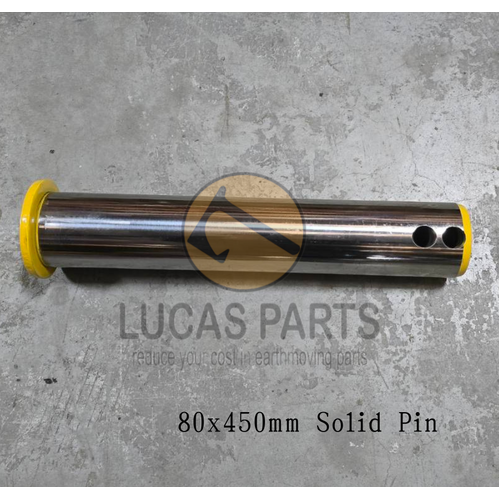 Excavator Pin 80*450mm  ID*TL, Solid Pin