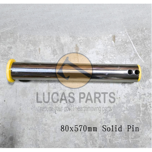 Excavator Pin 80*570mm  ID*TL, Solid Pin